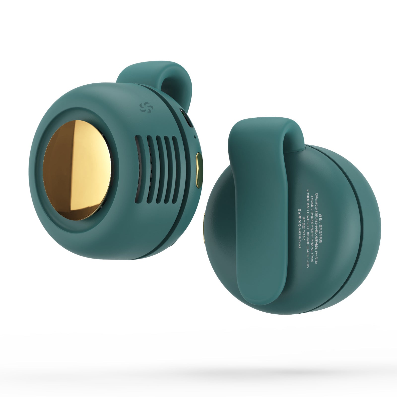 Mini ventilateur à pince vert avec batterie 900mAh - SummerFrozen