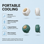 Mini ventilateur à pince SummerFrozen blanc - USB rechargeable 3 vitesses