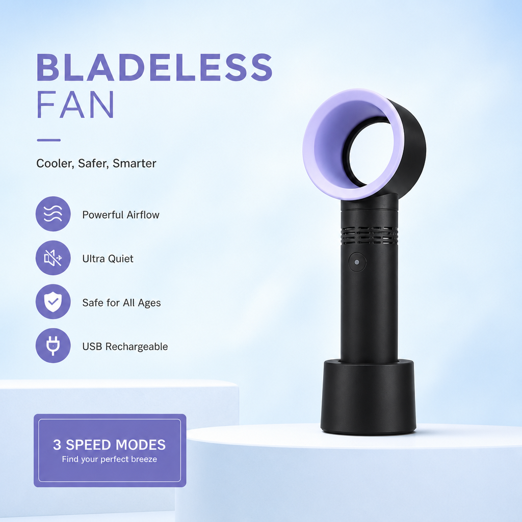 Ventilateur portable sans pales blanc - USB rechargeable SummerFrozen